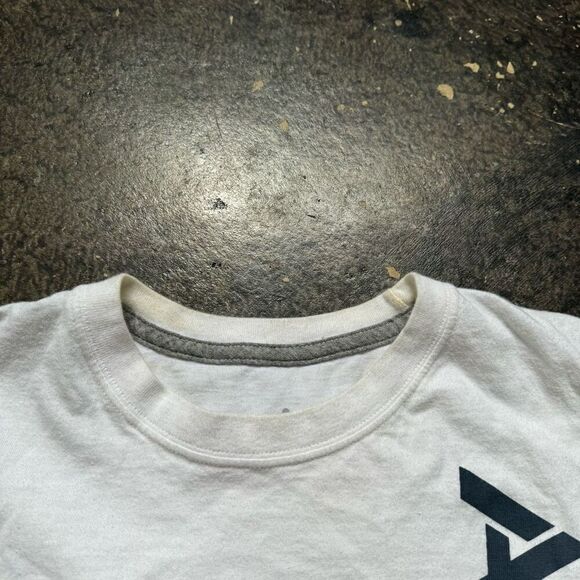 Air Jordan White Short Sleeve T-Shirt Size Small 100% Cotton Big Graphic Logo - Picture 4 of 16